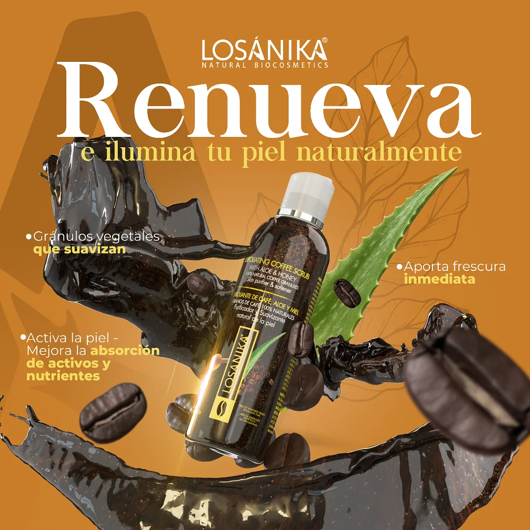 Exfoliante de Café, Aloe y Miel - Losanika